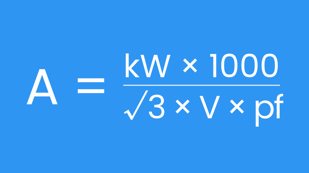 wzór na przeliczenie kilowatów na ampery przy obciążeniu trójfazowym